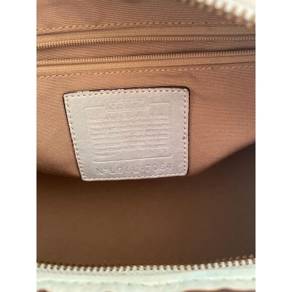 COACH 7064 brown and blue Boston satchel bag - Picture 8 of 14